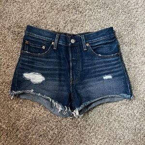 Levi’s 501 high rise button fly shorts